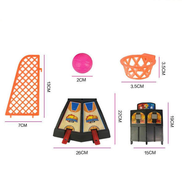 2 PCS Double Battle Basketball Toys Children Finger Catapult Basketball Court Desktop Shooting Parent-Child Game