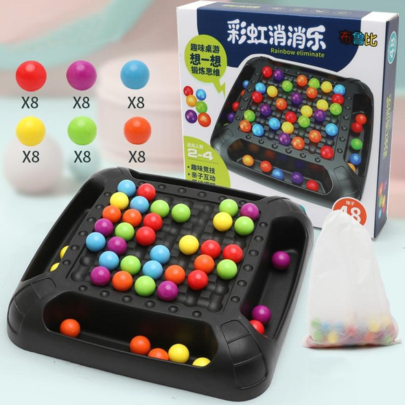 2 PCS Rainbow Eliminating Music Puzzle Toys Children Fun Chess Early Education Parent-Child Board Game, Colour: Thicken Version- Color Box