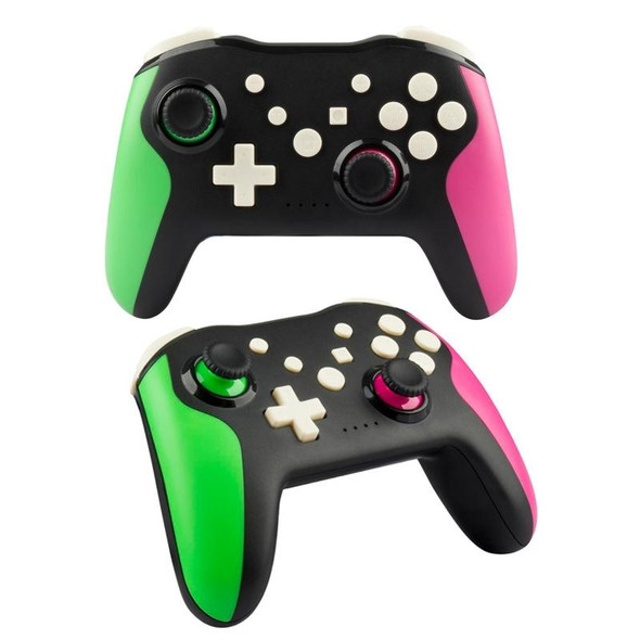 NS009 6-Axis Vibration Burst Wireless Bluetooth Gamepad - Switch Pro(Black Green Purple)