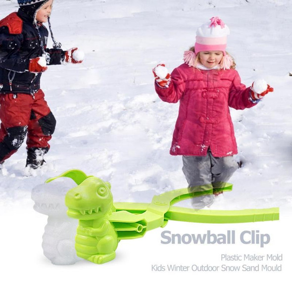 4 PCS YR628 Children Winter Outdoor Toy Dinosaur Snowball Clip(Green)