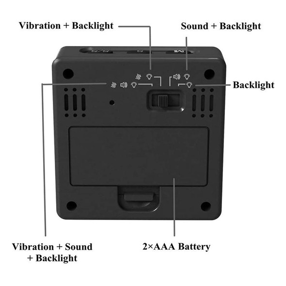 Vibrating DIY Timer Flip Alarm Time Management Timing Reminder(White Black Plane)