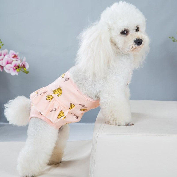 Banana Printed Dog Physiological Pants Comfortable Breathable Strap Pet Physiological Pants, Size: S(Pink)