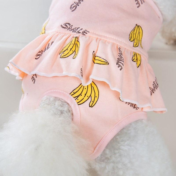 Banana Printed Dog Physiological Pants Comfortable Breathable Strap Pet Physiological Pants, Size: S(Pink)