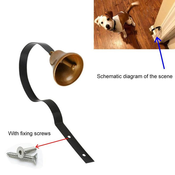 2 PCS Retro Christmas Bell Metal Wall Bells Pet Dog Training Doorbell Home Decor (Black)