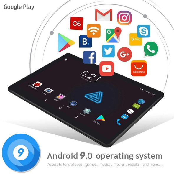 BDF K107 3G Phone Call Tablet PC, 10 inch, 2GB+32GB, Android 9.0, MTK8321 Octa Core, Support Dual SIM & Bluetooth & WiFi & GPS, EU Plug(White)