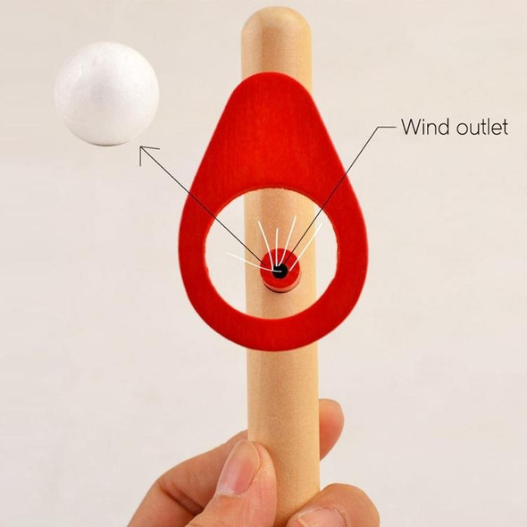 Classic Wooden Games Floating Blow Pipe & Balls Blowing Toy for Children