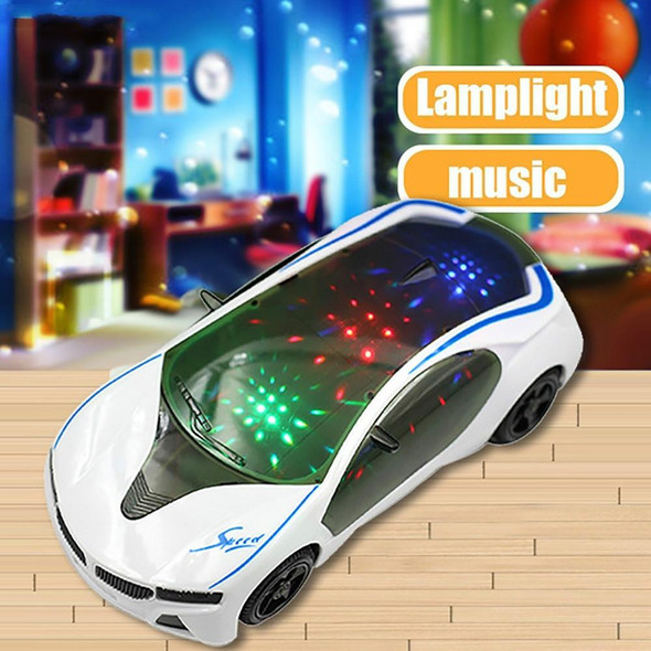 3D Supercar Style Electric Toy With Wheel Lights Music Singing Kids Boys Girls Gift Electric Universal(As show)