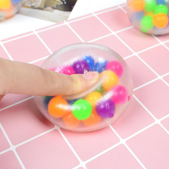 6 PCS 6cm Color Beads TPR Vent Ball Decompression Toy, Colour: Color Ball