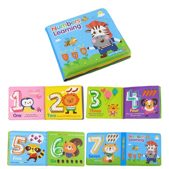 3 PCS EVA Fun Bath Book - Infants Children Playing In Water Early Education Cloth Book Bath Toy(Numbers Learning)