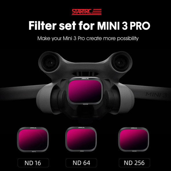 STARTRC 3 in 1 ND16 ND64 ND256 Lens Filter - DJI Mini 3 Pro