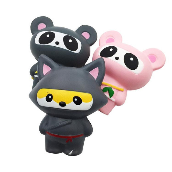 2 PCS TTPU1054 Cute Cartoon Animal Slow Rebound Decompression Toy(Panda Pink )