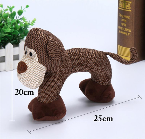 3 PCS BU812 Dog Chew Toys Bite Resistant Dog Squeaky Interactive Pets Supplies(Monkey)