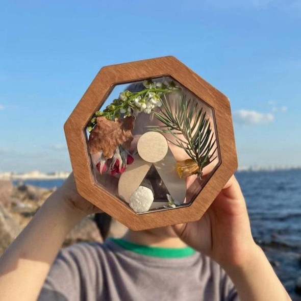 DIY Wooden Rotating Kaleidoscope Toy Gift - Children