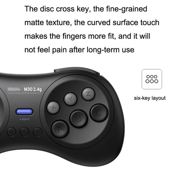 8Bitdo M30 MD Mini Version 2.4G Wireless Gamepad - Nintendo Switch