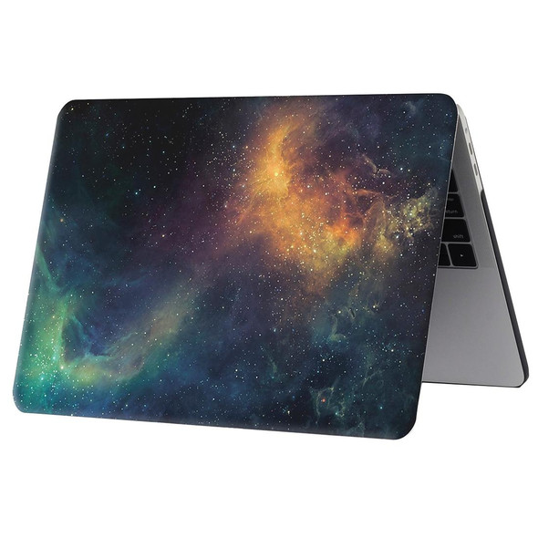 2016 New Macbook Pro 13.3 inch A1706 & A1708 Green Starry Sky Pattern Laptop Water Decals PC Protective Case