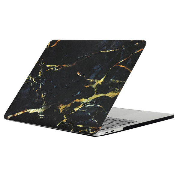 2016 New Macbook Pro 13.3 inch A1706 & A1708 Black Gold Texture Marble Pattern Laptop Water Decals PC Protective Case