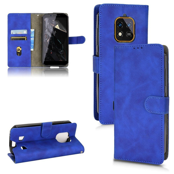 Oukitel WP18 Skin Feel Magnetic Flip Leather Phone Case(Blue)