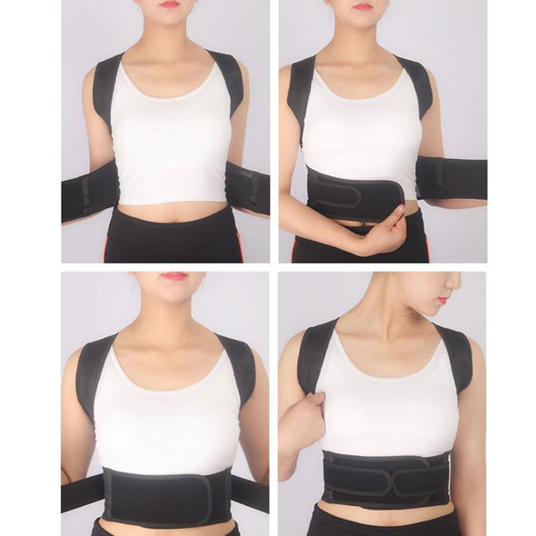 Breathable Anti-hunchback Posture Correction Belt, Specification: M(Black)