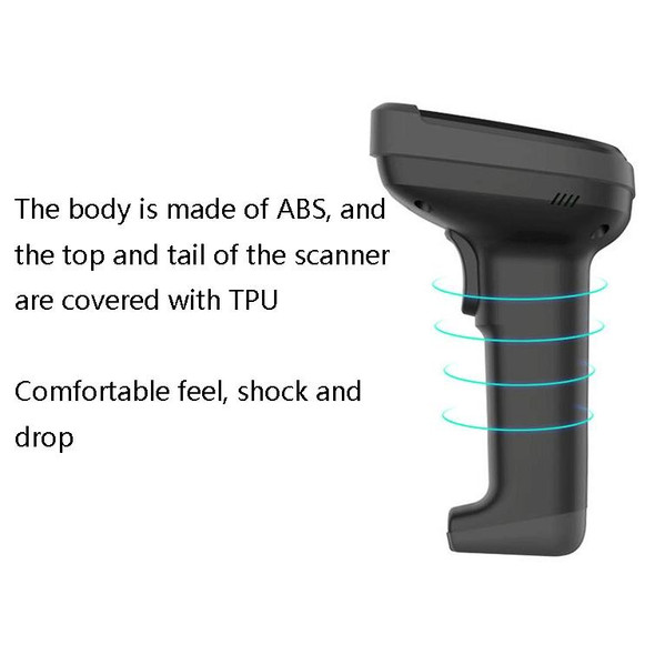 Deli 14952 Supermarket Cashier One-Dimensional QR Code Scanning Gun, Model: Black Wireless