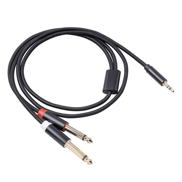 3683 3.5mm Male to Dual 6.35mm Male Audio Cable, Cable Length:1m(Black)