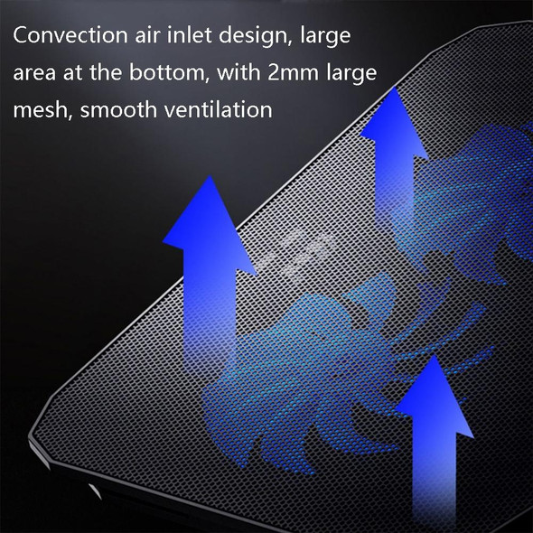 ICE COOREL N106 Laptop Base Adjustment Radiator Dual-Fan Notebook Cooling Bracket, Colour: Flagship Version (Knight Black)