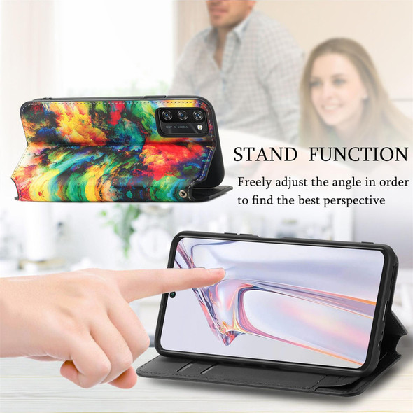 Blackview A100 Colorful Magnetic Horizontal Flip PU Leatherette Case with Holder & Card Slot & Wallet(Colorful Cloud)