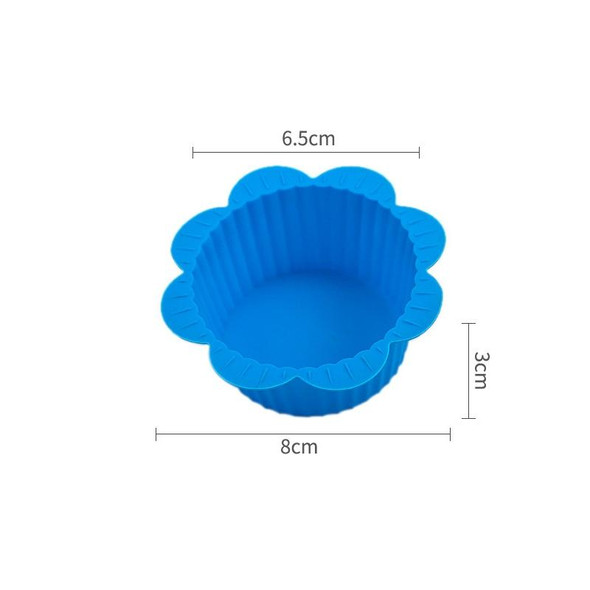 20 PCS DIY Baking Mold Macaron Lace Shape Silicone Cake Cup Pudding Egg Tart Muffin Cup Mold,Random Color Delivery