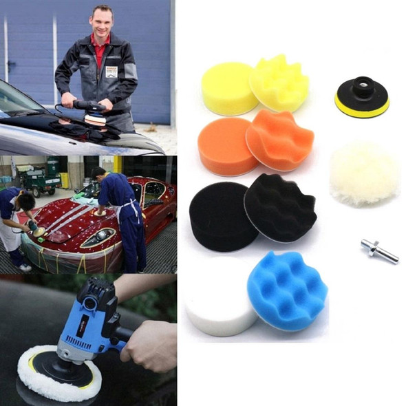 7 Inch 11 In 1 3-7 Inch Car Polishing and Waxing Sponge Plate Sponge Pad Set