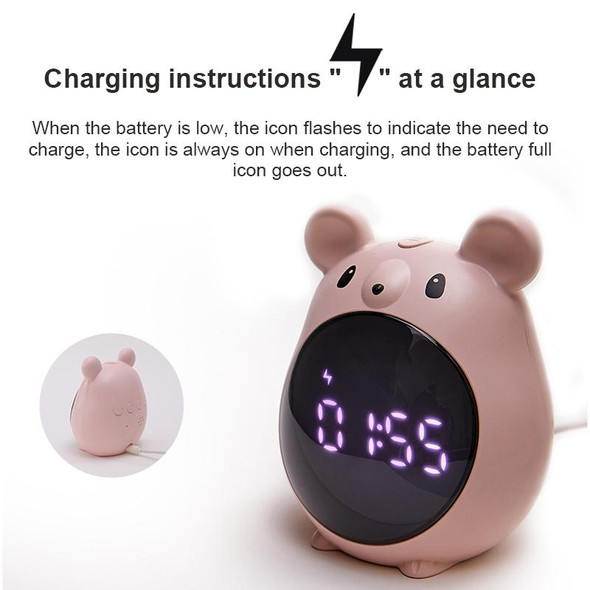 Elf Mouse Alarm Clock Countdown Learning Time Management Student And Child Cartoon Clock(Blue)