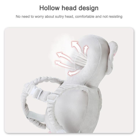 Infant Baby Learning to Walk Sitting Fall Protection Head Cotton Core Pillow Protector Safety Care, Size:Conventional(Rabbit Half Net and Half fleece)