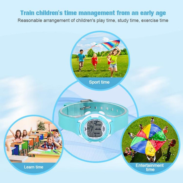 JNEW 9688-2 Children Multifunctional Colorful Backlight Waterproof Sports Digital Watch(Cyan)