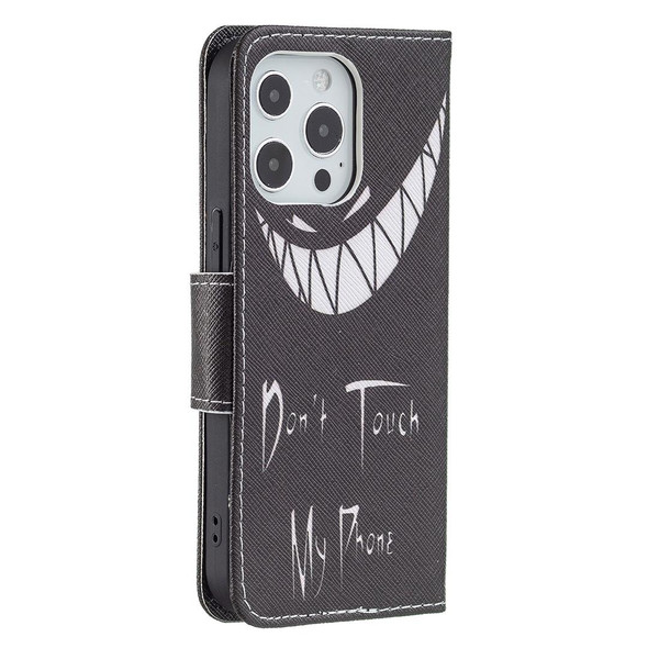 Colored Drawing Pattern Horizontal Flip Leatherette Case with Holder & Card Slots & Wallet - iPhone 13(Smirk)