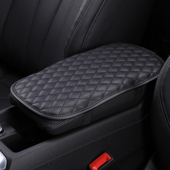 3 PCS Leatherette Car Universal Central Armrests Pad Anti-Slip Armrest Box Mat(Black)