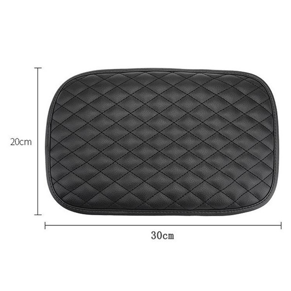 3 PCS Leatherette Car Universal Central Armrests Pad Anti-Slip Armrest Box Mat(Black)