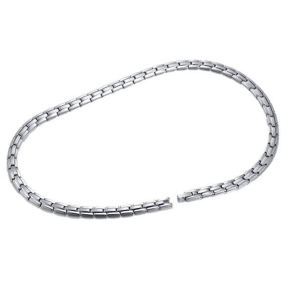 CNC-007 Magnetic Titanium Steel Necklace Jewelry(Steel Color)