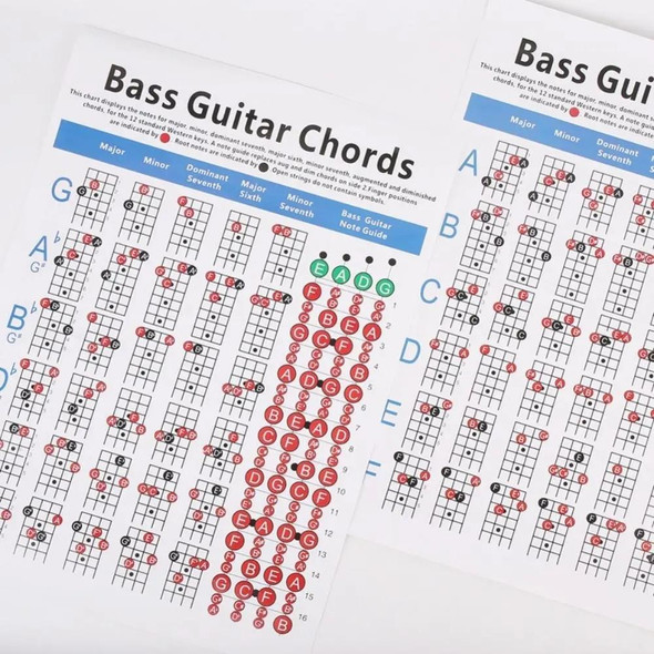Copper Paper Guitar Chord Fingering Exercise Chart(Large)