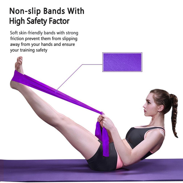 3 In 1 TPE Yoga Stretch Sheet Fitness Elastic Band Resistance Band Strength Training Stretch Band Set