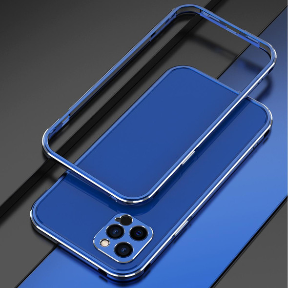 Aurora Series Lens Protector + Metal Frame Protective Case - iPhone 12 Pro(Blue)