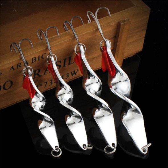 Rotating Metal Spinner Fishing Lure Hard Baits Fish Hook Tackle, Weight:10g