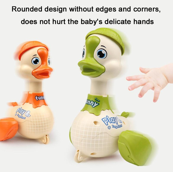 3 PCS Children Animal Press Crawling Toy Car, Specification:Swing Duck (Green)