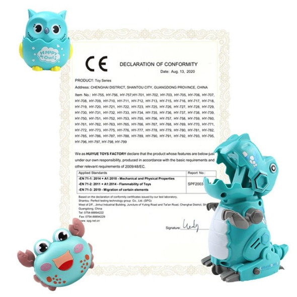 3 PCS Children Animal Press Crawling Toy CarRandom Color DeliverySpecification Small Dinosaur