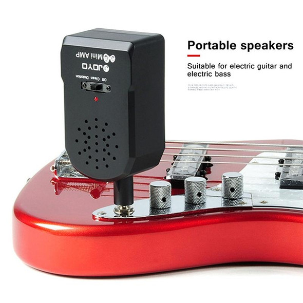 JOYO JA-01 2W Large Volume Guitar Amplifier Mini Portable Electric Guitar Bass Speakers with Distortion Timbre, Support MP3 / Earphone