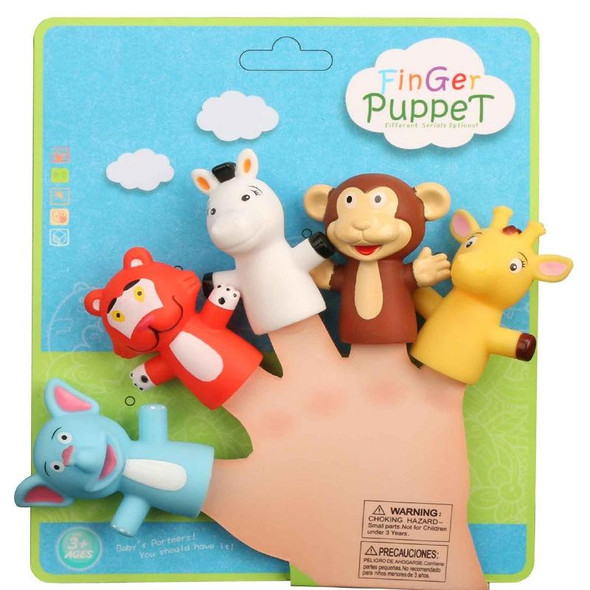 Children Early Education Finger Doll Set Animal Parent-Child Interactive Puppet Toy(KB05 Animals)