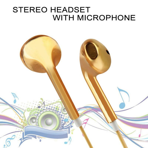 3.5mm Stereo Electroplating Wire Control Earphone for Android Phones / PC / MP3 Player / Laptops(Orange)