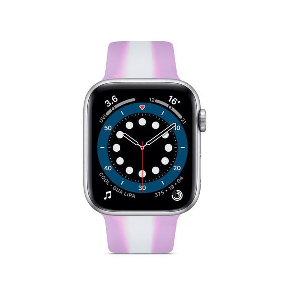 Secondary Color Silicone Watch Band - Apple Watch Series 7 45mm / 6 & SE & 5 & 4 44mm / 3 & 2 & 1 42mm(Purple)