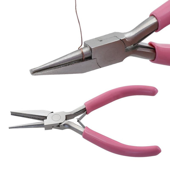 ZB29F 5 Inch Mini Wire Winding Pliers Jewelry Pliers Semi-Recessed Semi-Round Nose Tool Pliers