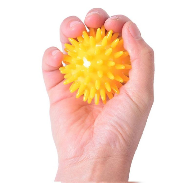 2 PCS TPR Grip Ball Rehabilitation Hemiplegia Stroke Massage Finger Ball, Specification: 6cm (Yellow)