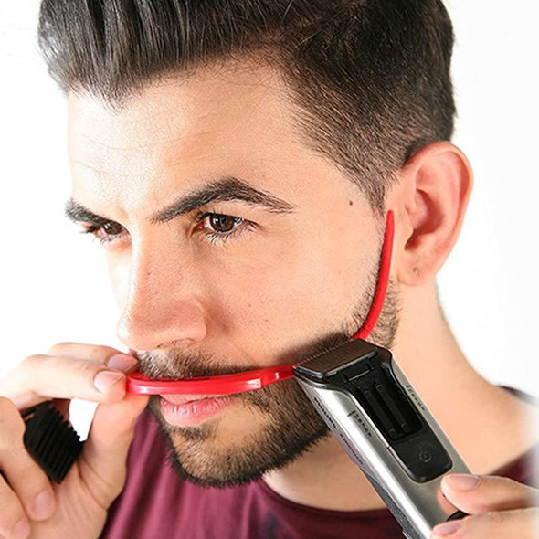 4 PCS Beard Styling Ruler Shaving Tools(Black)