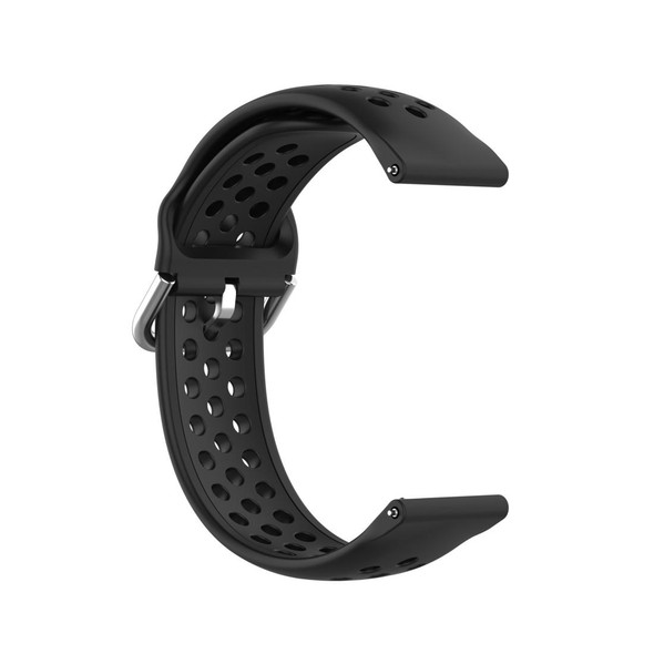 23mm - Fitbit Blaze / Fitbit Versa 2 Universal Sport Silicone Watch Band(Black)