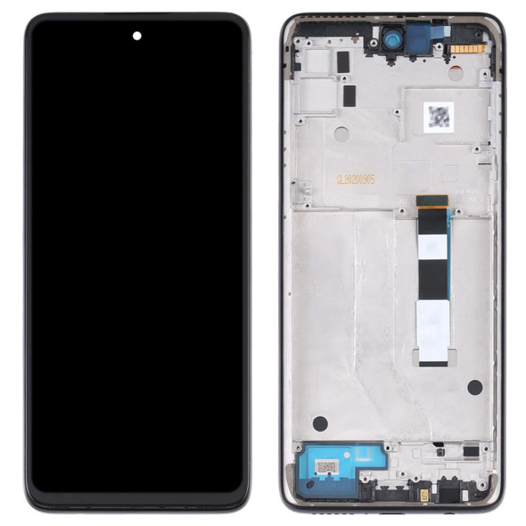 LCD Screen and Digitizer Full Assembly with Frame for Motorola Moto G 5G (Purple)